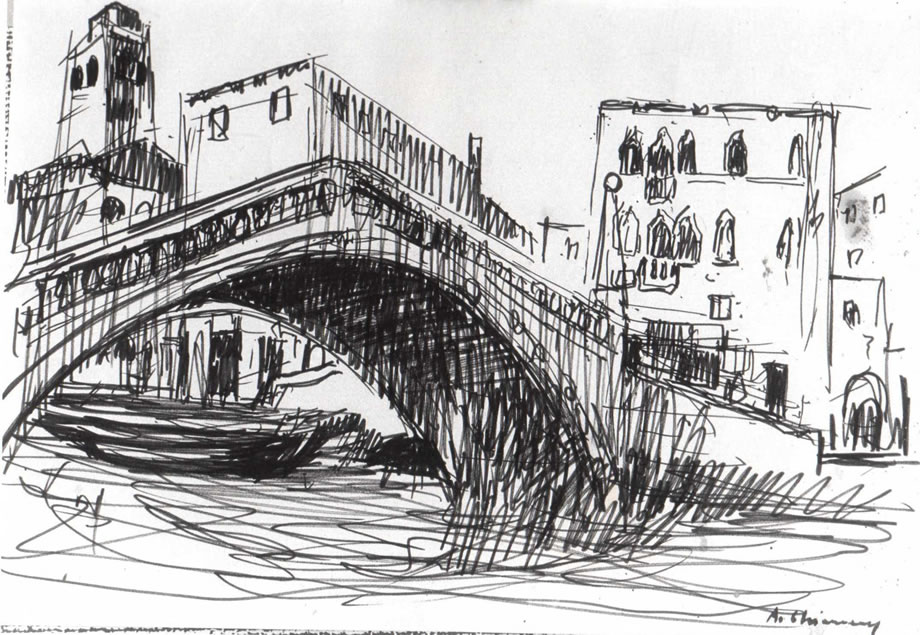 Ponte a Venezia, 1968, Napoli, collezione privata